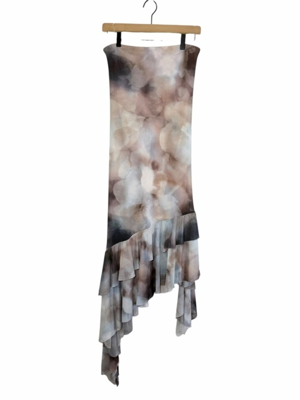 12th Tribe Watercolor Strapless Mermaid Hem Maxi Dress XL Euro Summer